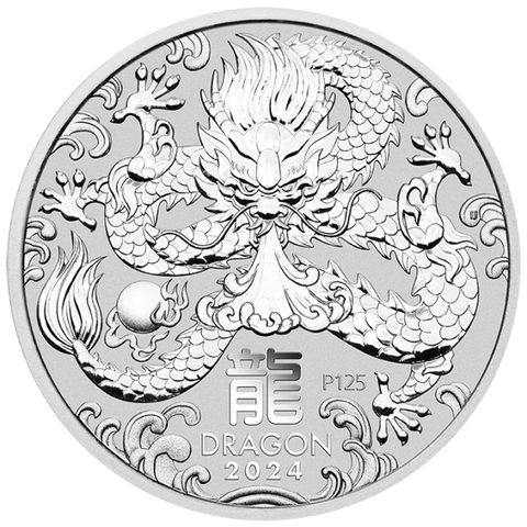 2024 Perth Mint Silver Lunar Dragon Coin 1/2oz