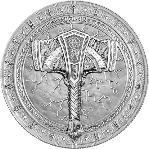 2025 Germania Mint Silver Artefacts: Mjolnir Coin 1oz