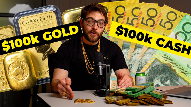 Sam from Liberty Bullion comparing $100,000 in gold bars versus $100,000 in Australian cash