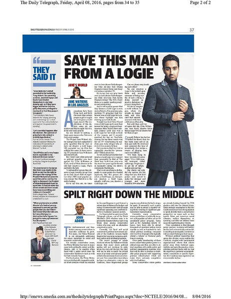 Split right down the middle