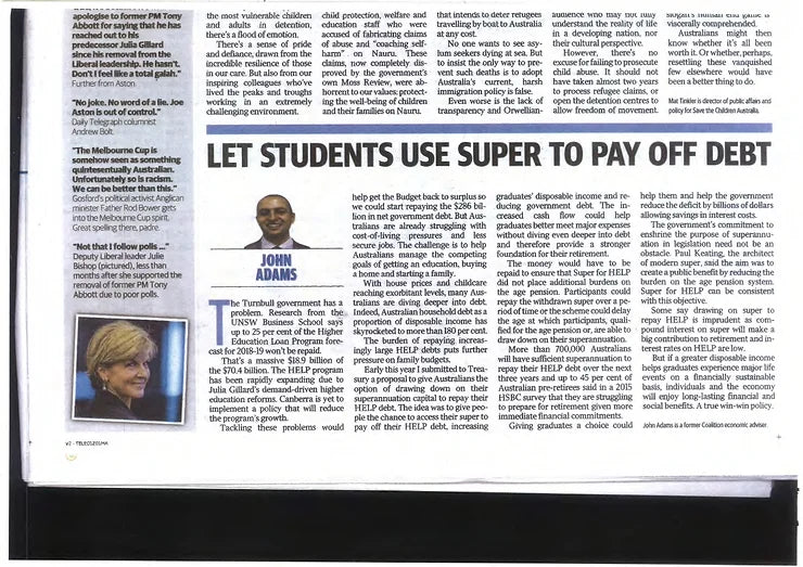 Super for HELP - Daily Telegraph