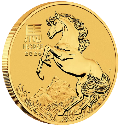 2026 Perth Mint Gold Lunar Horse Coin 1/10oz