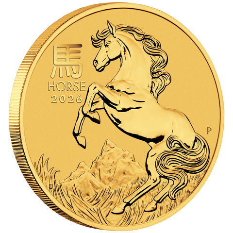 2026 Perth Mint Gold Lunar Horse Coin 1/4oz