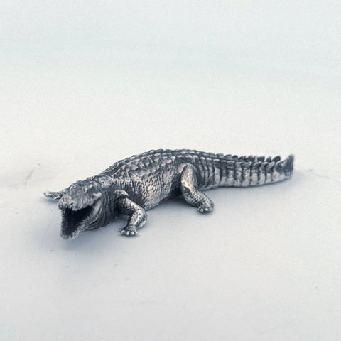 Crocodile Silver Statue 3oz