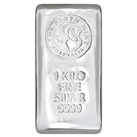 Perth Mint Silver Cast Bar 1kg (PRE-ORDER- 1 MONTH ESTIMATED DELIVERY)
