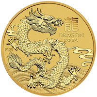 2024 Perth Mint Gold Lunar Dragon Coin 1/4oz