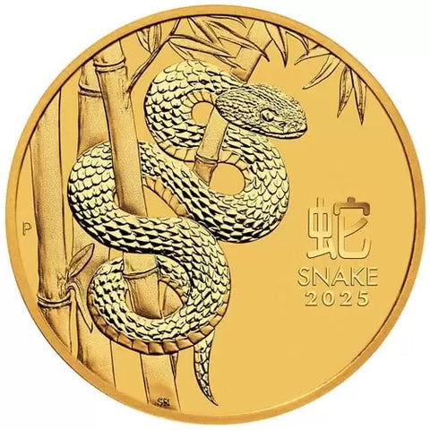 2025 Perth Mint Gold Lunar Snake Coin 1/4oz