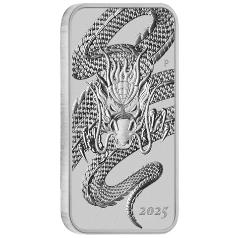 2025 Perth Mint Silver Rectangular Dragon Coin 1oz