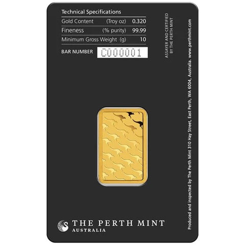 Perth Mint Minted Gold Bar 10g