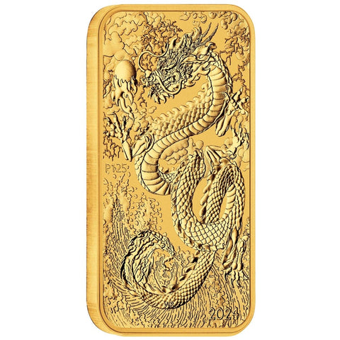 2024 Perth Mint Gold Rectangular Dragon Coin 1oz