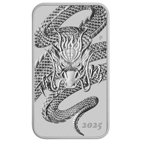 2025 Perth Mint Silver Rectangular Dragon Coin 1oz