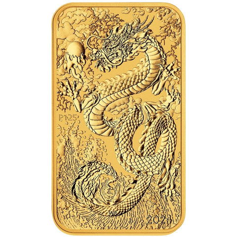 2024 Perth Mint Gold Rectangular Dragon Coin 1oz