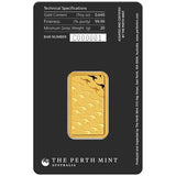 Perth Mint Minted Gold Bar 20g