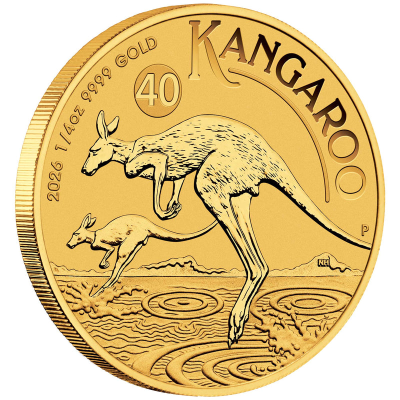 2026 Perth Mint Gold Kangaroo Coin 1/4oz