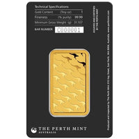 Perth Mint Minted Gold Bar 1oz (PRE ORDER)