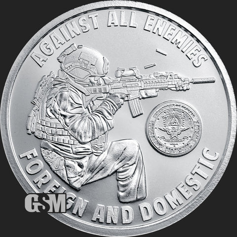 Against All Enemies Silver Round 1oz