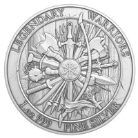 Legendary Warriors Genghis Khan Silver Round 1oz