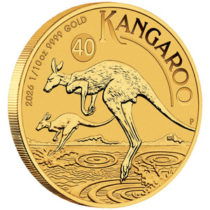 2026 Perth Mint Gold Kangaroo Coin 1/10oz