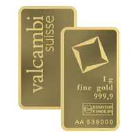 Valcambi Gold Minted Bar 1g