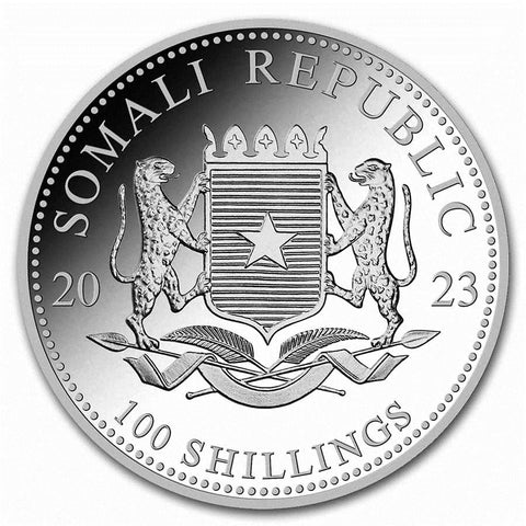 2023 Somalia Silver Elephant Coin 1 oz