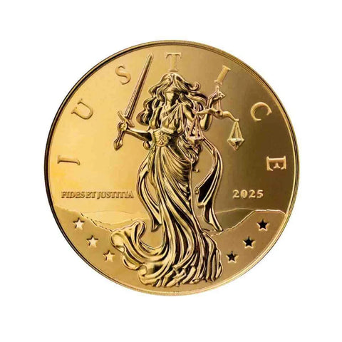 2025 Gibraltar Lady Justice Gold Coin 1oz