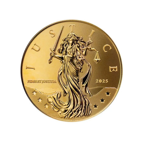 2025 Gibraltar Lady Justice Gold Coin 1/10oz