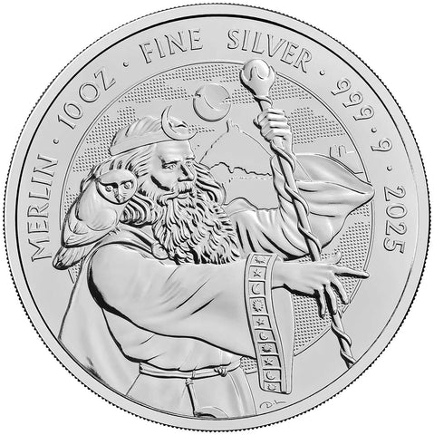 2025 Royal Mint Silver Myths and Legends Merlin Coin 10oz