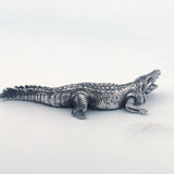 Crocodile Silver Statue 3oz