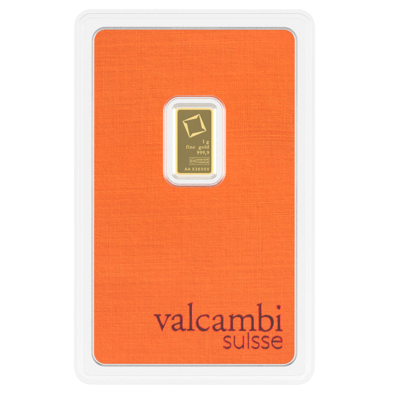 Valcambi Gold Minted Bar 1g