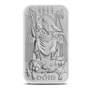 Royal UK Mint Silver Norse Gods Odin Minted Bar 1oz