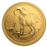 2015 Perth Mint Gold Lunar Goat Coin 1/2oz