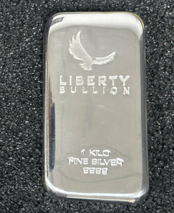 Liberty Bullion Cast Silver Bar 1kg