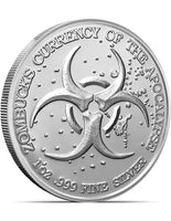 Zombucks World Libertattered Silver Round 1oz