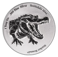Scottsdale Mint Crocodile Silver Stacker Round 1oz