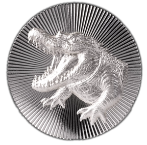 Scottsdale Mint Crocodile Silver Stacker Round 1oz