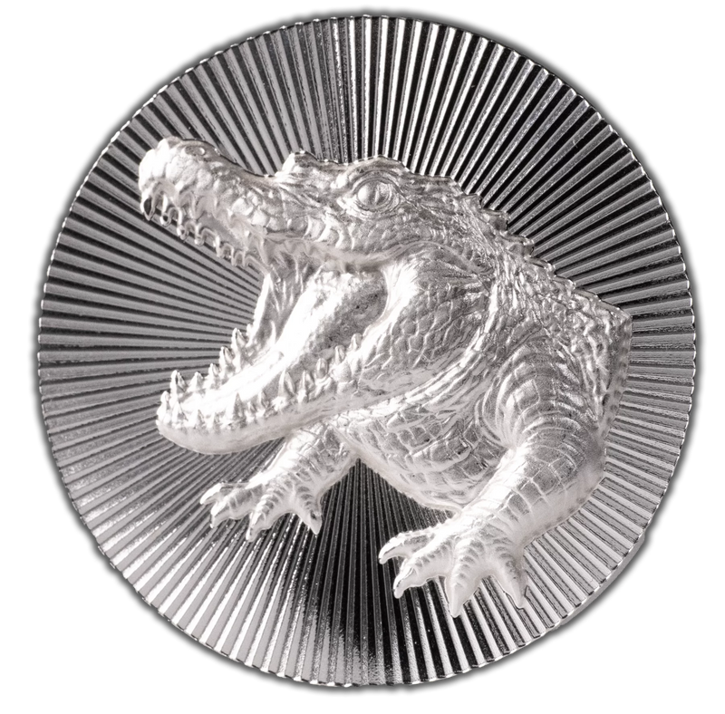 Scottsdale Mint Crocodile Silver Stacker Round 1oz