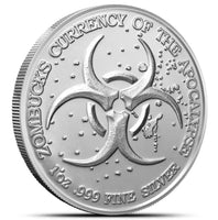 Zombucks World NecroWolf Silver Round 1oz