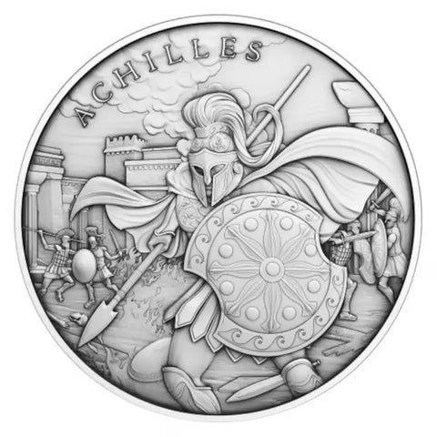 Legendary Warriors Achilles Silver Round 1oz