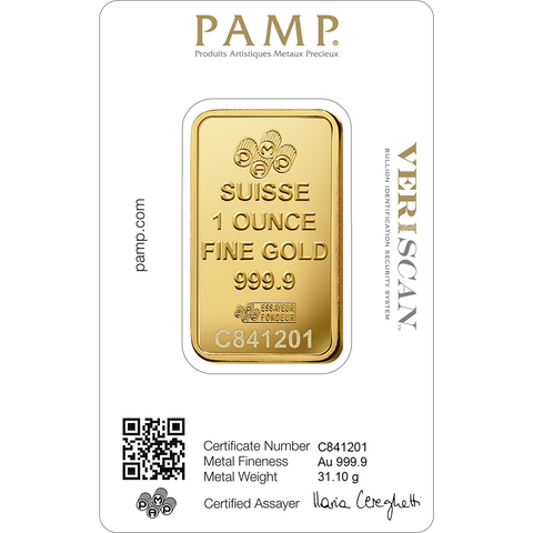 PAMP Gold Fortuna Minted Bar 1oz
