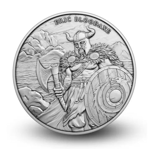 Legendary Warriors Eric Bloodaxe Silver Round 1oz
