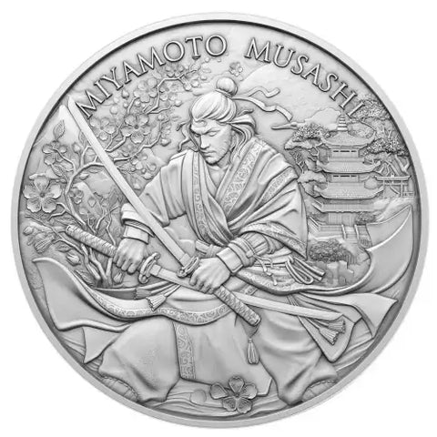 Legendary Warriors Miyamoto Misashi Silver Round 1oz