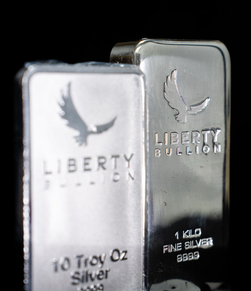 Liberty Bullion 10oz and 1kg silver bars