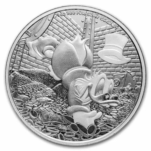2025 Niue $2 Disney Scrouge McDuck Silver Coin 1oz