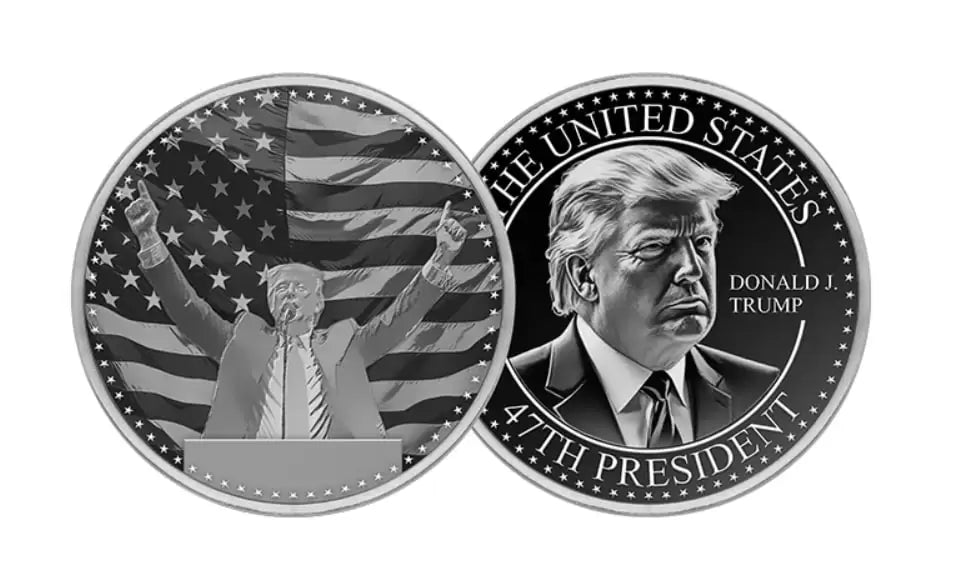 2024 Silver Donald Trump 47th President Round 1oz PREORDER Adams Bullion