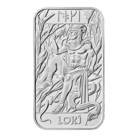 Royal UK Mint Silver Norse Gods Loki Minted Bar 1oz